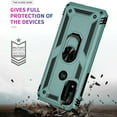 thumbnail image 4 of Dteck Case for Motorola Moto G Power (2022) 6.5-inch,Moto G Pure Heavy Duty Shockproof Rubber Dual Layer Protection Ring Holder Kickstand Hybrid PC Hard Cover,Darkgreen, 4 of 5