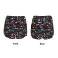 thumbnail image 5 of Picia Basketball Pattern Women's 2 in 1 Athletic Running Shorts High Waisted Workout Casual Gym Sweat Shorts with Comfy Liner Zipper Pockets-, 5 of 9