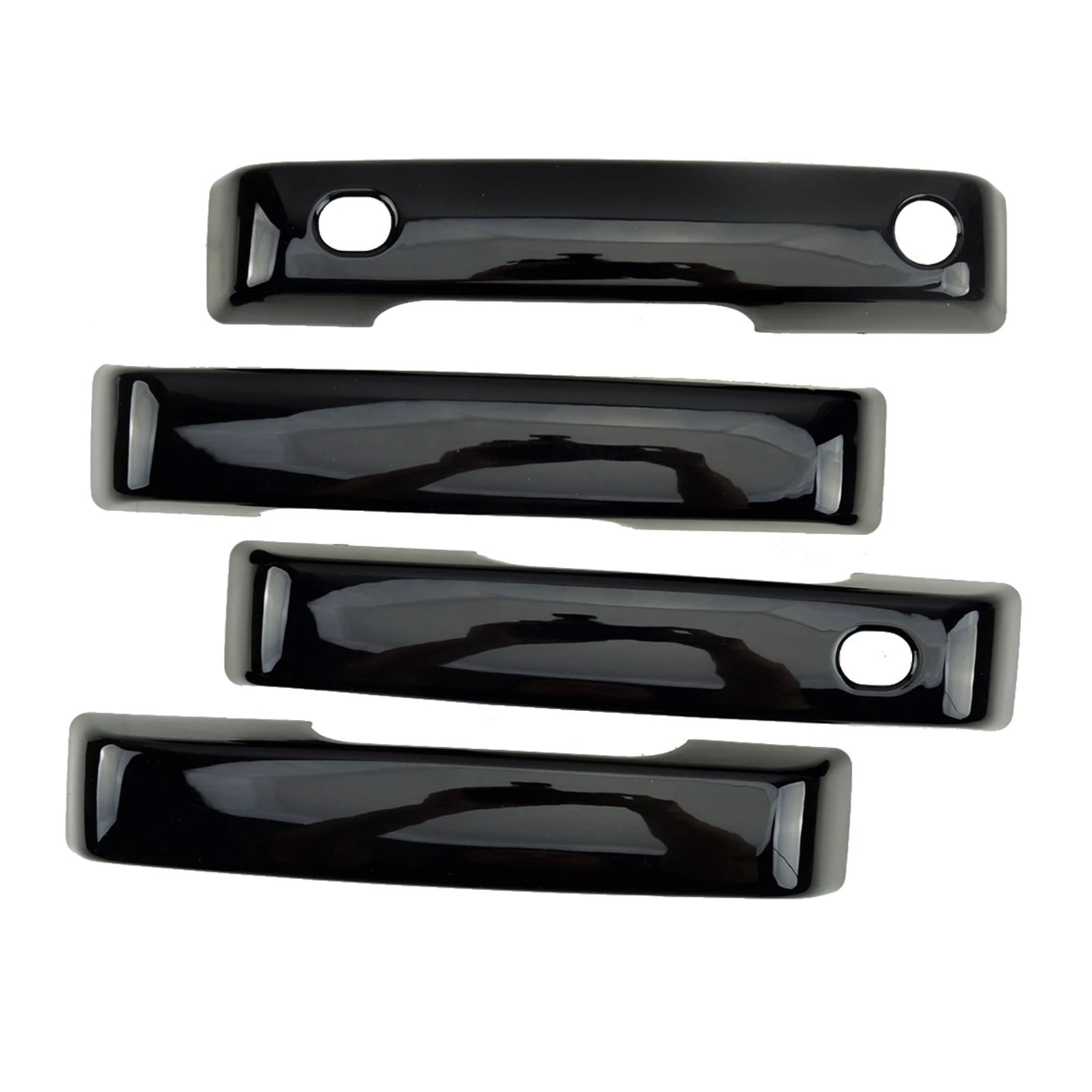 4pcs/set Glossy Black ABS Car Exterior Door Handle Cover Trim Fit For Ford F150 4 Door 2021 2022