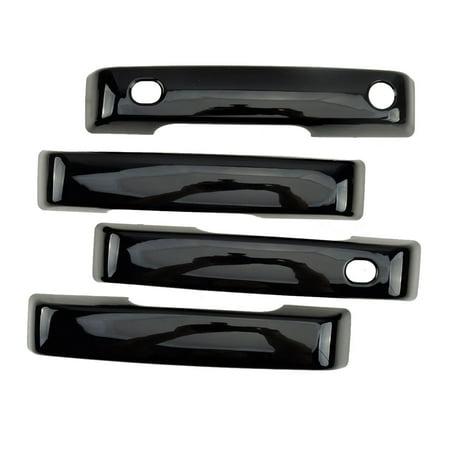 4pcs/set Glossy Black ABS Car Exterior Door Handle Cover Trim Fit For Ford F150 4 Door 2021 2022