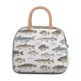 thumbnail image 2 of Lunch Bag Lunch Box for Women Reusable Insulated Lunch Bags,Water-Resistant Cute Fish Pattern Cooler Lunch Tote Bag, Large Capacity for Work Travel Picnic, 2 of 6