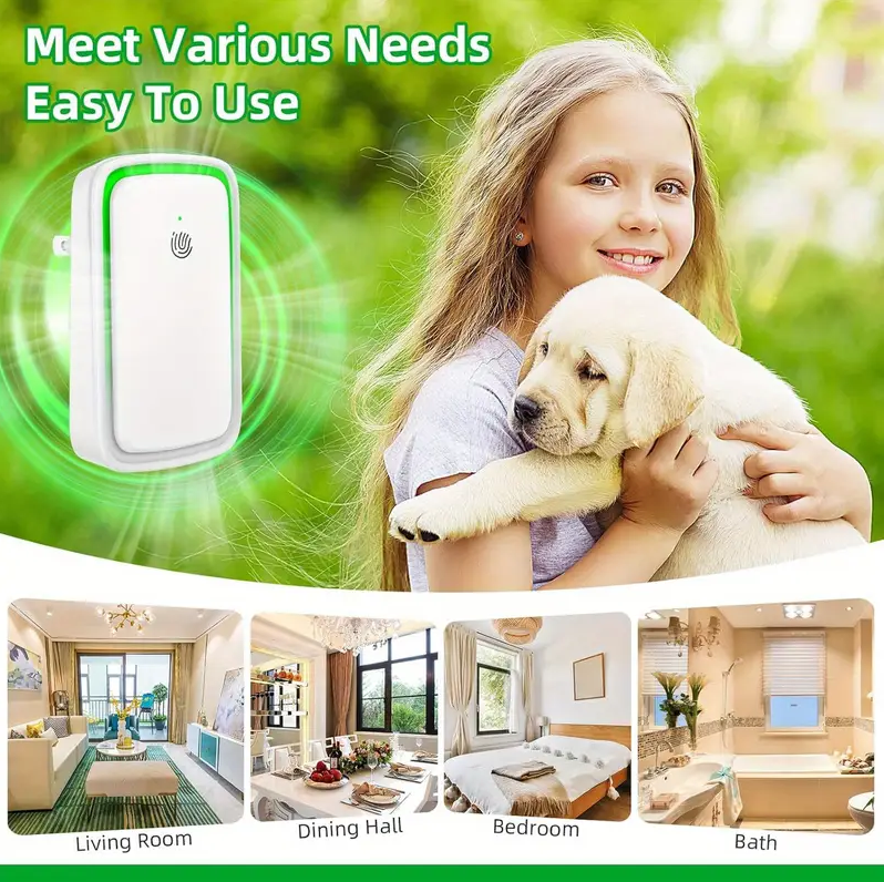 JahyShow Plug in Air Purifier, 4 Pack Negative Ion Air Ionizers Mini Portable Air ionizers for Home Bedroom Office