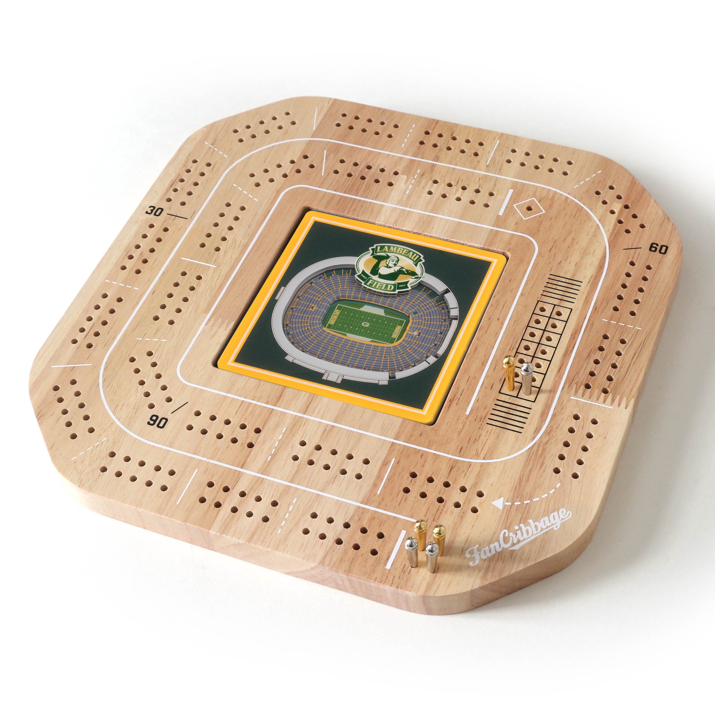 YouTheFan NFL Green Bay Packers Stadiumview Cribbage