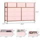 thumbnail image 3 of Rosa 10 - cajón cómoda - mesa de TV y entertainment center fabric almacenamiento cómoda para dormitorio, hallway, nursery, o closets - steel frame con wood top, 3 of 8