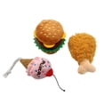 thumbnail image 5 of Huanledash Pet Dogs Puppy Plush Fries Hamburger Ice Cream Teeth Chewing Squeaky Sound Toy, 5 of 8