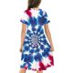 thumbnail image 4 of Odeerbi Niñas Día de La Independencia Vestido de Línea A Verano Patriótico Cuello Redondo Manga Corta Vestido Casual, 4 of 9