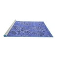 thumbnail image 2 of Ahgly Company Machine Washable Indoor Rectangle Abstract Blue Modern Area Rugs, 3' x 5', 2 of 4