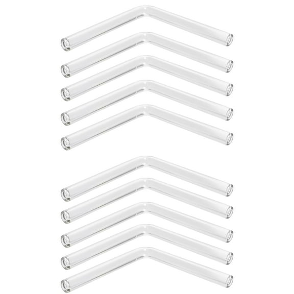 Glass Connecting Tube, Right-Angle Bend, 6mm OD, Pack of 10
