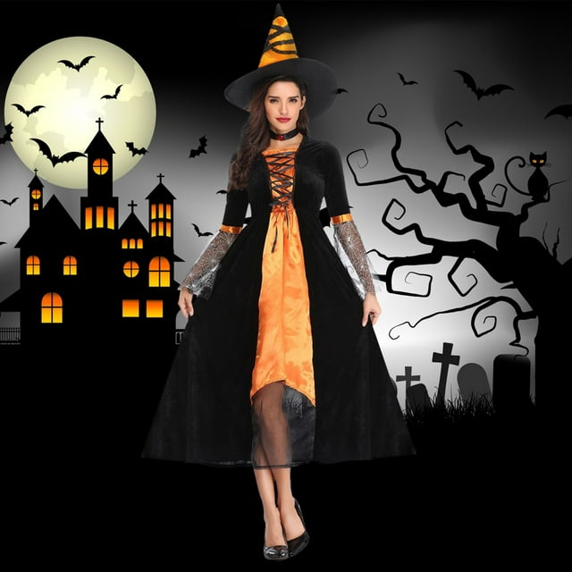 WILLBEST Hidden Valley Ranch Dressing Witched for Women Witch with Hats Dress
