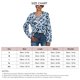 thumbnail image 4 of Camisa Mujer Manga Larga Estampado Leopardo Cuello V Jersey Botones Decoración Suelta Elegante Mujer Top Azul XL, 4 of 5