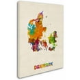 thumbnail image 2 of Trademark Fine Art "Denmark Watercolor Map" Canvas Art by Michael Tompsett, 2 of 3