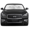thumbnail image 2 of INFINITI Logo Dual Panels Easy Folding Windshield Sun Shade for Cars Small SUVs, 2 of 4