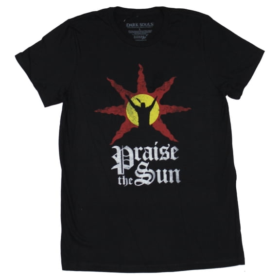 Men's Dark Souls Praise the Sun T-shirt Small Black