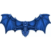 Feel Soft Sublimated Fabric Blue Dragon Wings Costume Accessory
