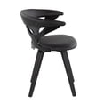 thumbnail image 7 of LumiSource Black Wood, Black PU Gardenia Chair, 7 of 7