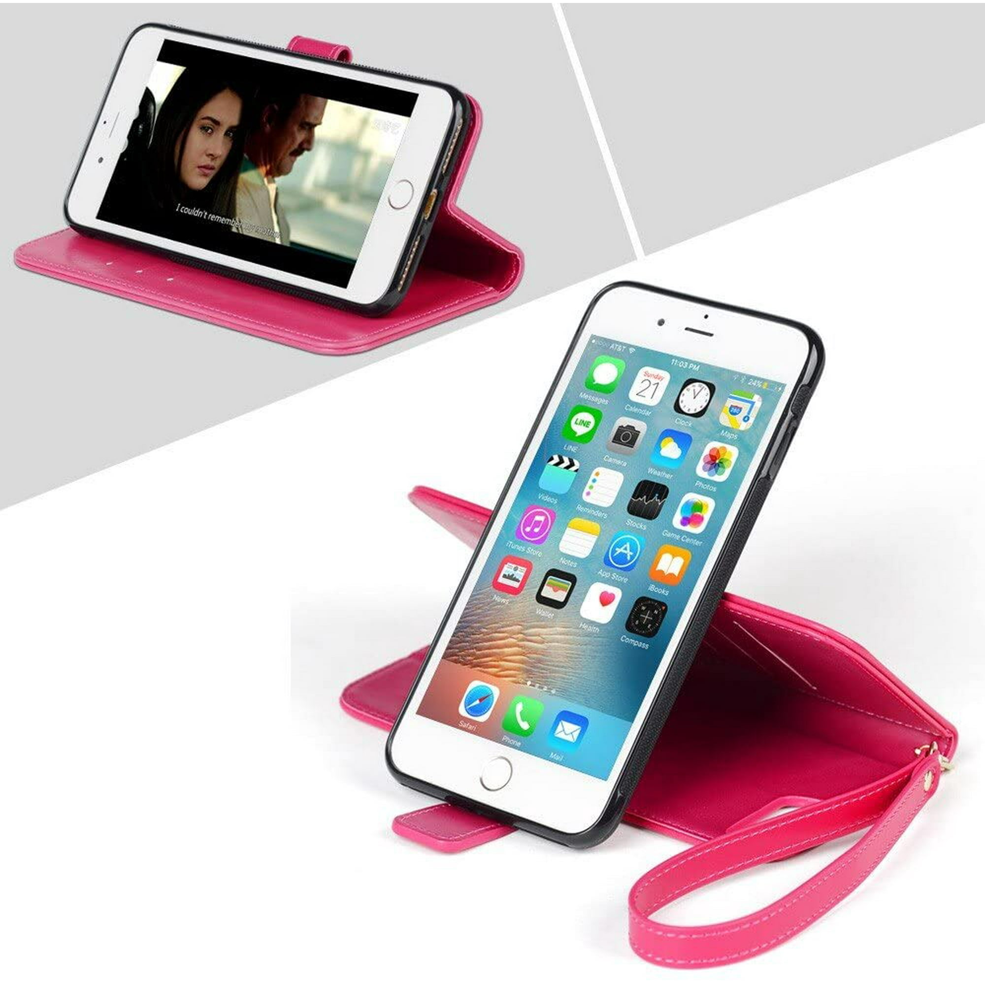 Doormoon Wallet Case for iPhone 6 Plus, iPhone 6s Plus, Removable Flip  Folio PU Leather Cover Card Slot Cash Pocket | Walmart Canada
