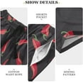 thumbnail image 5 of FREEAMG Red Chili Pepper Pattern Men's Pajama Pants Shorts Sleepwear Lounge Pajama Bottoms, 5 of 7
