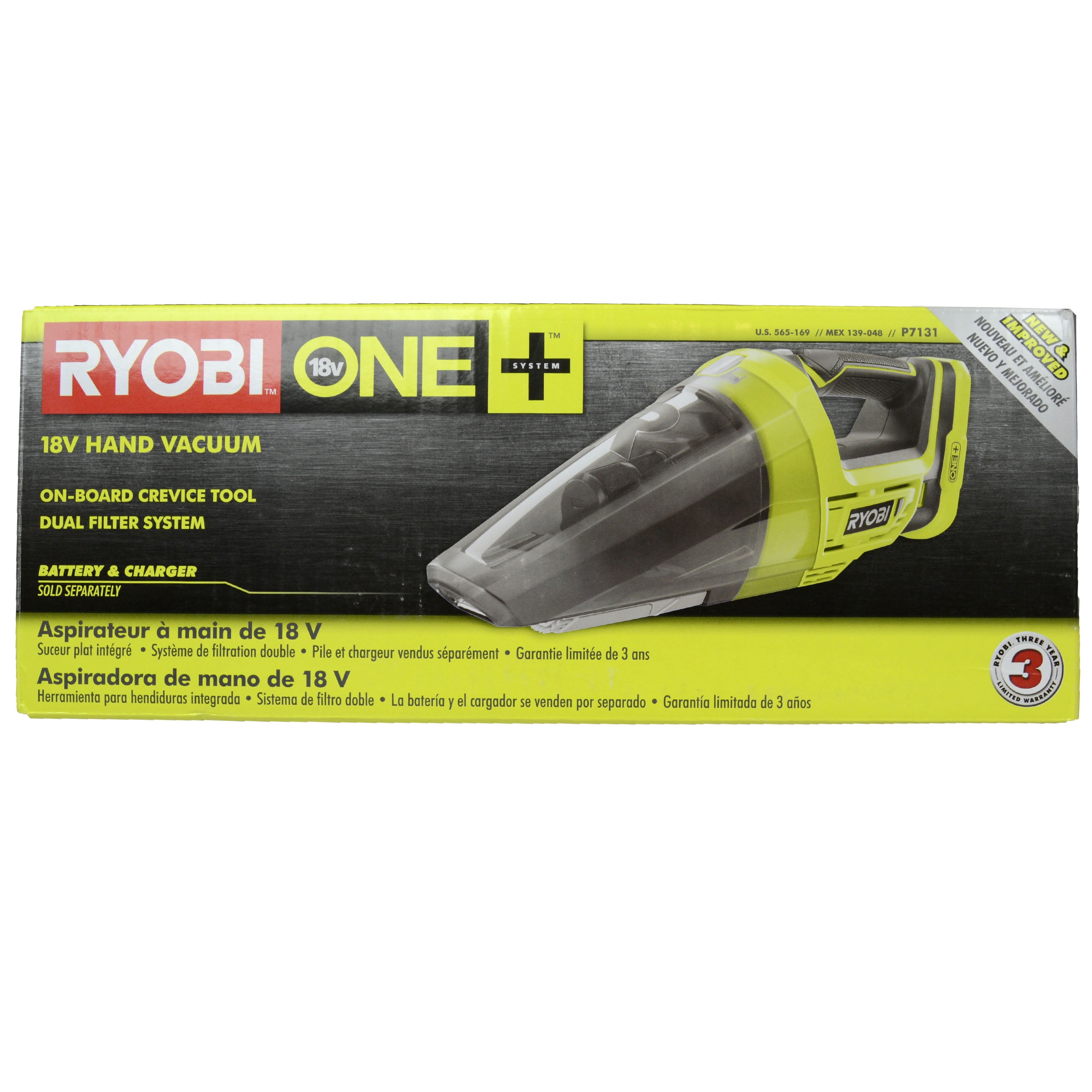 313139001 P713 ONE Plus Hand Vacuum OEM Ryobi Crevice/Brush Tool for P7131 