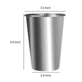 thumbnail image 2 of MOYISHI 5 Pack 16 Ounce Stainless Steel Pint Cups Shatterproof Cup Tumblers Unbreakable Metal Drinking Glasses for Bar, Home, Restaurant, 2 of 7