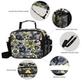 thumbnail image 3 of FORMRS Student Insulated Lunch Bag with Shoulder Strap Reusable Cooler Box for School, Green Floral, 3 of 9