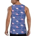 thumbnail image 3 of Fotbe Flamingo Pattern Men's Quick Dry Workout Tank Top Gym Muscle Tee Fitness Bodybuilding Sleeveless T Shirt Breathable Workout Shirt-4X-Large, 3 of 9