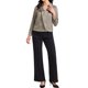 thumbnail image 2 of BLUSA DE TRABAJO DE SATÉN PARA MUJERES INSPIRE CHIC CON CUELLO EN V Y MANGAS LARGAS, CAMISA ELEGANTE DE OFICINA TALLA L, CAQUI OSCURO, 2 of 6