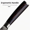 thumbnail image 4 of TVQUYET 6-Piece Steak Knives Set Wood Handle,4.5" Damascus Laser Stainless Steel Serrated Steak Cutting Knife for Kitchen and Restaurant, 4 of 8