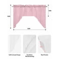 thumbnail image 5 of Solid Pink Swag Valances for Windows, Small Curtains Drapes, Romantic Minimalism Abstract Denim Texture Kitchen Window Curtains Over Sink Window Treatment Valance for Bedroom/Bathroom 56"x36", 5 of 5