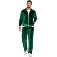 thumbnail image 5 of COOFANDY Mens Tracksuit 2 Piece Set Velour Sweatsuit Jogging Suits Full Zip Jacket Pants Outfits Christmas Gift for Men, 5 of 8