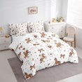 thumbnail image 2 of Manfei Cute Strawberry Bowknot Queen Bedding 7pcs,Southwestern Cowgirl Bedding Comforter Set Queen,White Brown, 2 of 6