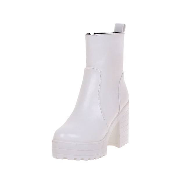jovati Womens Winter Thick Bottom Waterproof Platform Thick High Outdoor Short Knight Boots