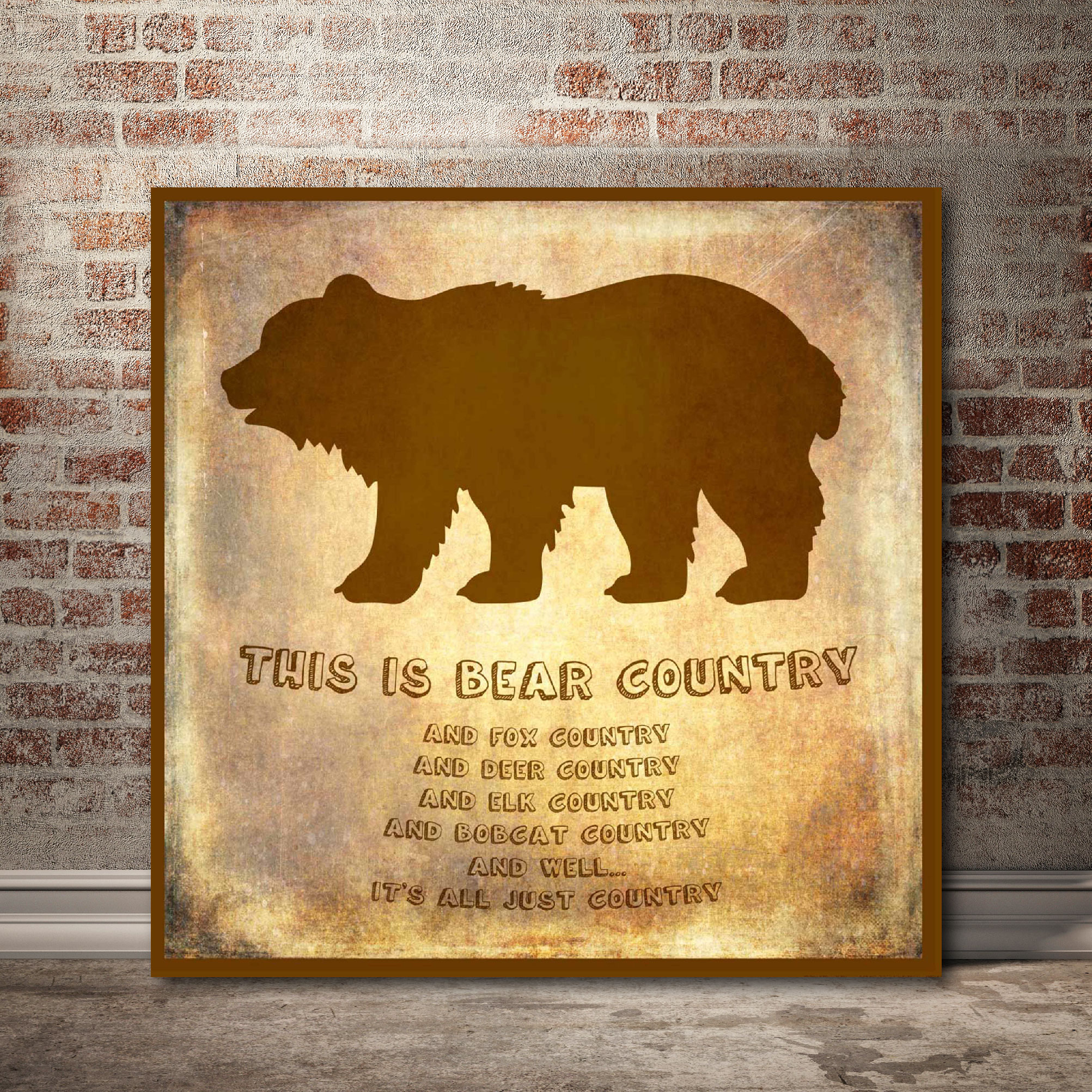 Bear Country Gallery-Wrapped Canvas Wall Art, 16x16
