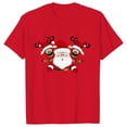 thumbnail image 5 of Camiseta de Feliz Navidad para mujer, Tops con estampado de renos de Papá Noel, ropa informal estilo Hip Hop, pantalón corto informal, camiseta de manga, ropa femenina, 5 of 5