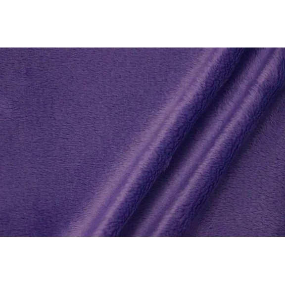 Faux Fur Soft Solid Minky Fabric By The Yard Purple