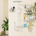 thumbnail image 5 of Dasaka 5 Pack Shower Caddy,12.6 in No Drilling Stainless Steel Adhesive Silver Shower Shelf, 5 of 7