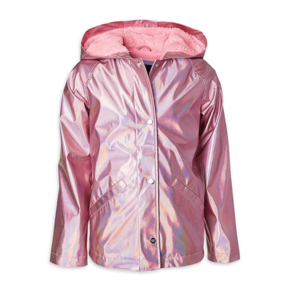 Limited Too Limited Too Toddler Girls Sherpa Lined Metallic Raincoat