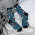 thumbnail image 5 of KLL Cartoon Space1 Print Cool Socks Men's Women's Crew Socks Funny Crazy Novelty Stockings, 5 of 6