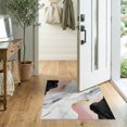 thumbnail image 2 of ODIKA 2'x3' Pink White Black Gold Abstract Gradient Washable Accent Rug Veined Stone Motif Fluid Fade Modern Centered Balance Pet Friendly, Bedside Mat for Bedroom, Nursery, RV, 2 of 7