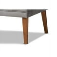 thumbnail image 6 of Baxton Studio Stewart Mid-Century Modern Grey Velvet Upholstered and Walnut Brown Finished Wood 2-Piece Dining Nook, 6 of 7