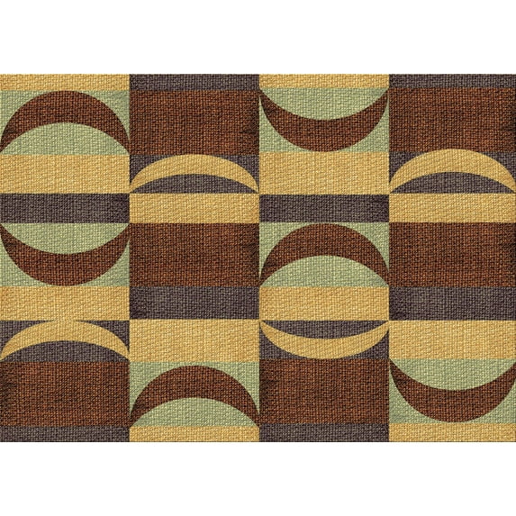 Ahgly Company Machine Washable Indoor Rectangle Transitional Red Brown Area Rugs, 5' x 8'