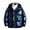 Navy, variant on Men Women Coats Shiny Hooded Reflective Down Jacket Cotton Jacket White 6(M)