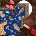 thumbnail image 4 of Linen Passover Table Runner Pesach Jewish Seder Matzo Home Dining Room Kitchen Table Decoration (13.8" x 71"), 4 of 6