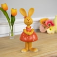 thumbnail image 2 of Northlight Bunny Girl in Polka Dot Dress Easter Outdoor Garden Statue - 8", 2 of 6