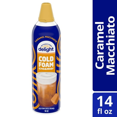 International Delight Caramel Macchiato Cold Foam Coffee Creamer 14 oz Can International Delight Caramel Macchiato Cold Foam Coffee Creamer 14 oz Can