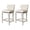 White Oak 2, variant on Maven Lane Hugo Counter Stool, Weathered Oak Finish Sand Color Fabric Upholstery