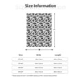 thumbnail image 5 of Sikiie Black White Halloween Cozy Flannel Fleece Throw Blanket: Lightweight & Thick for All Seasons - Perfect for Women, Men, & Kids"50"x40", 5 of 6