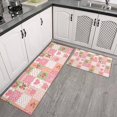 thumbnail image 2 of Pioneer Flower Floral Print Pattern Kitchen Rugs Sets Of 2, Anti Fatigue Non Slip Washable Floor Mats for Kitchen Sink Laundry, 17X30 Inch + 17X47 Inch, 2 of 6
