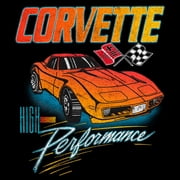 Mens General Motors Corvette High Performance Distressed Graphic T-Shirt