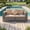 Gray, Beige, variant on Resenkos Cup Holder Design with Thick Soft Cushions, 2-Piece Hand-Woven PE Rattan Corner Sofa for Porch and Balcony, Beige