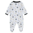 thumbnail image 3 of Newborn & Infant WEAR by Erin Andrews White Pittsburgh Penguins Sleep & Play Full-Zip Footed Jumper with Bib, 3 of 5